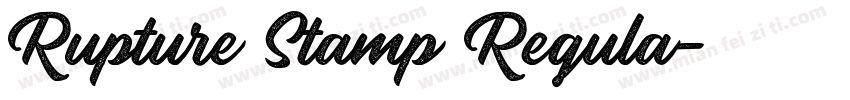 Rupture Stamp Regula字体转换